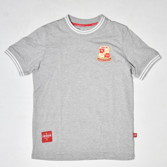Grey Tapered Neck T-Shirt