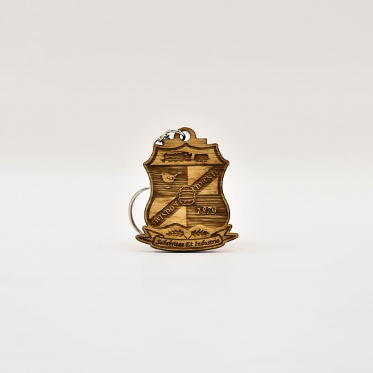 Wooden Club Crest Keyring 