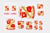 12 Crest Stickers