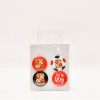 4 Pack Button Badge