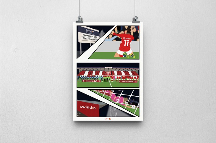 Dan Designs - FA Cup Man City Print A3