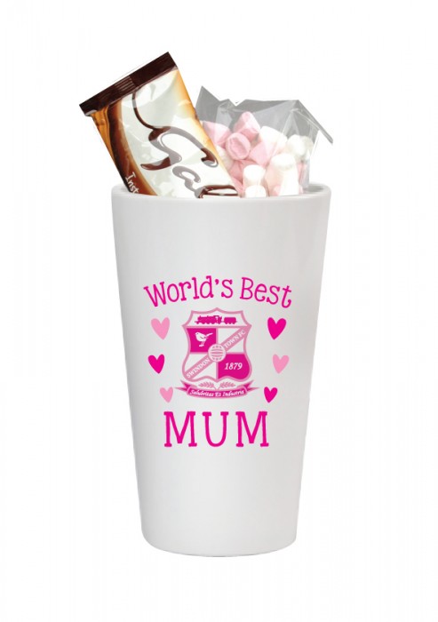 Best Mum Hot Chocolate Mug Set Pink Text